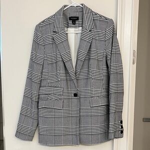Halogen Black and White Plaid Blazer
